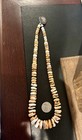 24” Sterling, Spiney Oyster With Buffalo Nickel Clasp Necklace. Graduated 8-18mm — photo 4