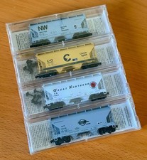 Micro-Trains Line (USA) Set 4 x ACF 2-Bay Covered Hoppers neuwertig, Spur N