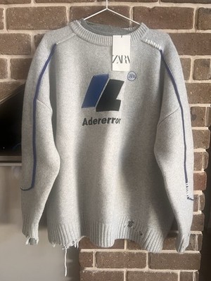 Zara X Ader Error Oversized 100%Wool Sweater S-M Heavy Knitwear