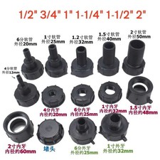 IBC Tonne Drum Valve Connectors Adaptor Water Tank Hose Fittings Black Plastic