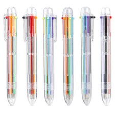 Multicolor Pen in One 0.5mm 6-in-1 Retractable Ballpoint Pens 6 Colors Multi ...