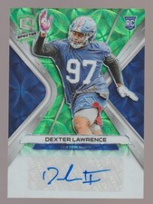 Dexter Lawrence 2019 Panini Spectra Prizm RC AUTO #/50🔥 RARE Giants Autograph