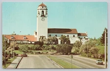 Union Pacific Depot Boise Idaho Photochrome Postcard by D.F. Wheeler