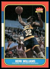 CENTERED NM+ HERB WILLIAMS 1986 FLEER #125 UNCREASED VINTAGE PACERS *TPHLC-9202