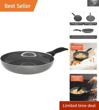 8-Inch Gray Ceramic Nonstick Fry Pan with Cool-Touch Handle – Perfect for Hom...