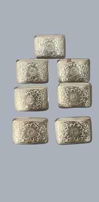 VTG Silver Western Scroll Belt Buckle Concho Lot (14 pcs) Cowboy Cowgirl 1996 VTG Silver Western Scroll Belt Buckle Concho Lot (14 pcs  main image 2