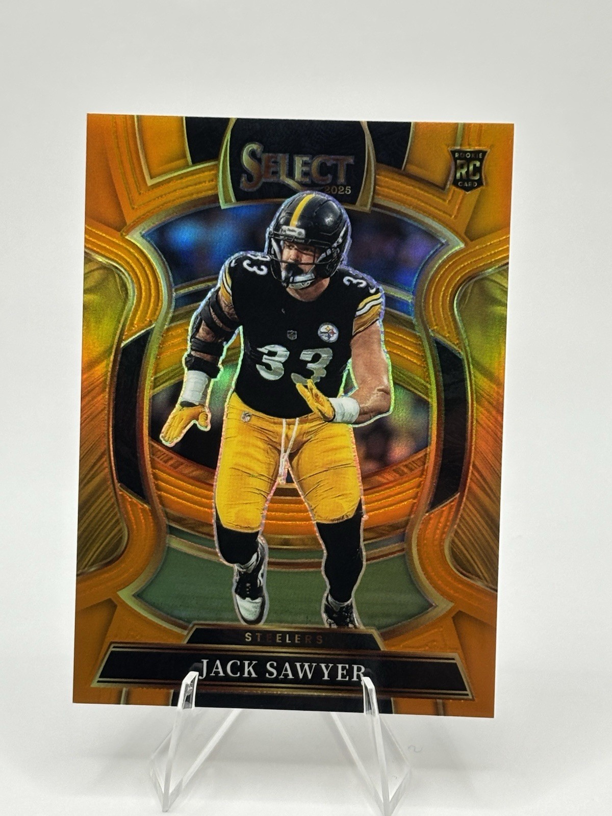2025 Panini Select - Concourse Jack Sawyer #53 Orange Prizm /49 (RC) Steelers