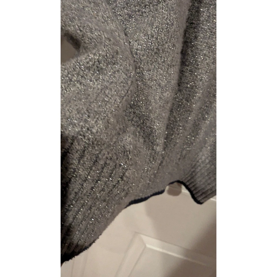 Suéter Pullover Holiday Time Dog Fair Isle Talla M 8 10 Gris Brillante Foto 3 de 4