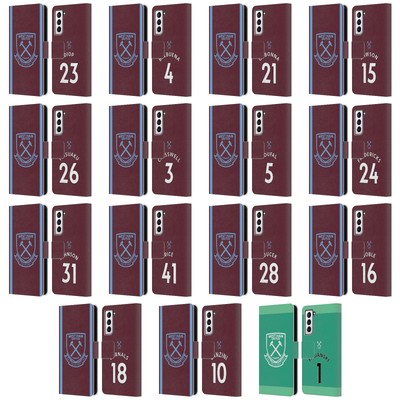 WEST HAM UNITED FC 2020/21 PLAYERS HOME KIT LEATHER BOOK CASE SAMSUNG PHONE 4