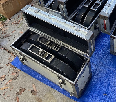A Pair of Mitchell NC/BNC 35mm 1000 foot Cine Camera Film Magazines with case!