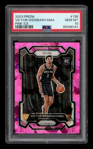 2023-24 Prizm Pink Ice: #136 Victor Wembanyama PSA 10 GEM MINT