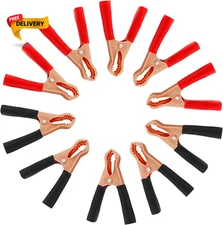 10Pcs 50A Insulated Alligator Clips Electrical Heavy Duty Alligator Clamps
