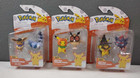 3 Pokemon Halloween Battle Figure Packs Pikachu Zorua Hoothoot Eevee Skorupi