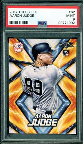 Aaron Judge Rookie Card 2017 Topps Fire #62 PSA 9