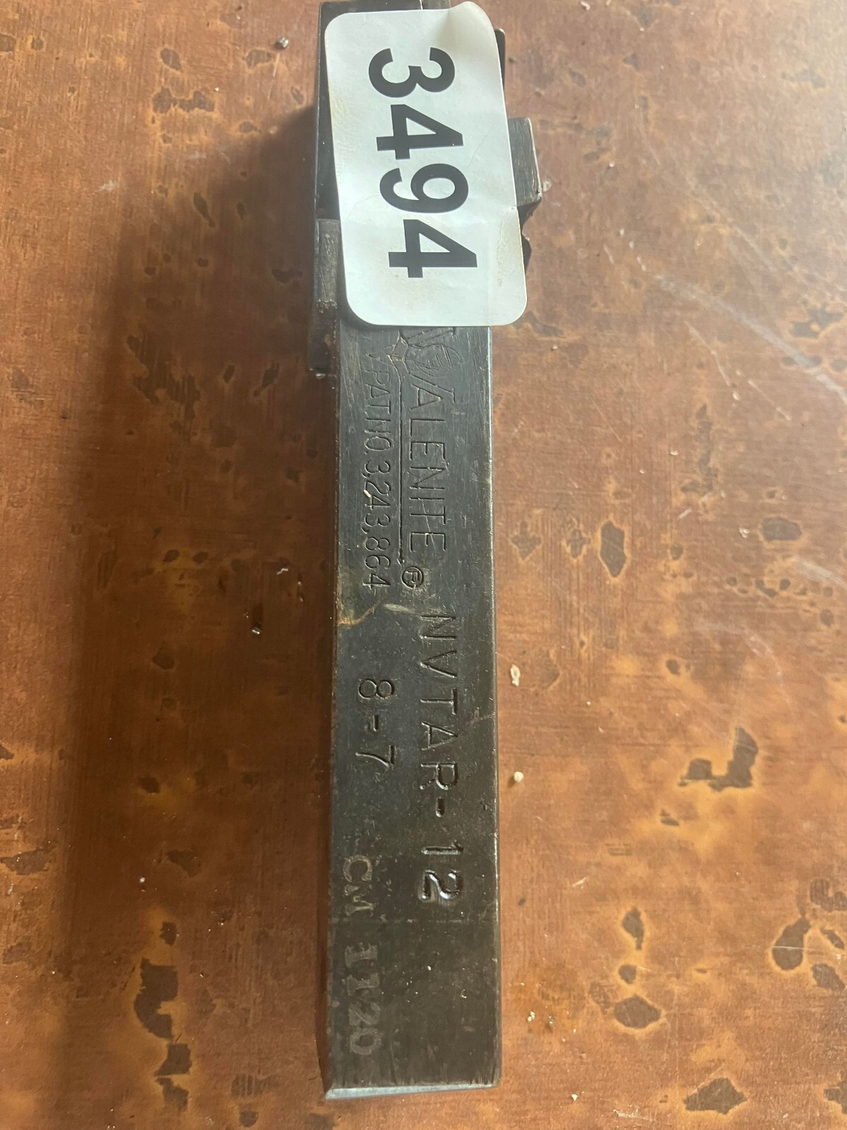 USED VALENITE LATHE TOOL HOLDER NVTAR 12 10-0 SHANK 1