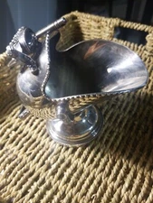 JWT Silver Plated Vintage sugar cube server in shape of a coal bucket w/scoop