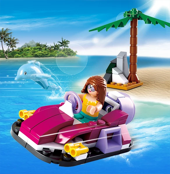 SLUBAN GIRLS DREAM HOVERCRAFT TOY BUILDING BRICK SET M38-B0600A  - Image 4 of 4