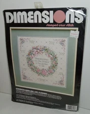Dimensions Grandchildren Are Like Flowers Cross Stitch Stamped Kit #3117