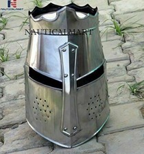 Medieval 18ga Caballero Armadura Cruzado Casco Usable X-Mas Disfraz Casco Armadura