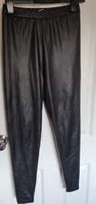 Women's Faux Leather Jeggings Leggings Black Size 12R UK/ 40 EU