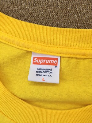 Rare 2006 Supreme Public Enemy Yellow Box Logo Tee Shirt SIZE
