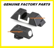 Glock OEM Fixed Steel Front Rear Sights fits 17 19 22 23 24 26 27 34 35 37 38 39