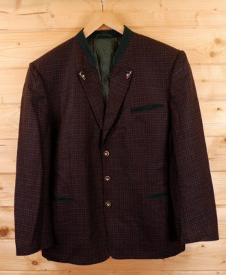 Herren Magnum Loden Tirol Trachten Alpine Style Wolle Blazer Jacke EU56 UK46 XXL