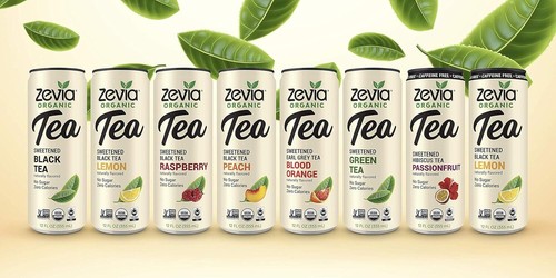 Zevia Organic Sugar Free Iced Tea Caffeine Free Hibiscus Tea Passionfruit 12OZ - Picture 3 of 3