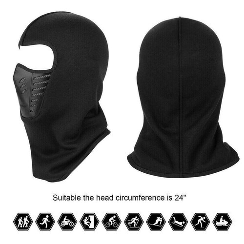 3pcs Full Face Balaclava Ski Mask Motorcycle Winter Windproof Thermal Fleece Hat - Picture 12 of 12