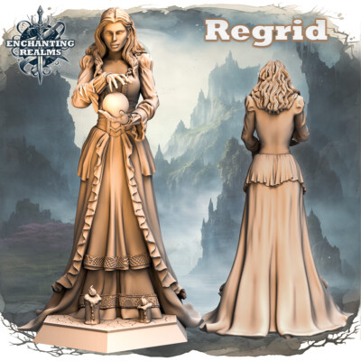 Dungeons & Dragons spielbare Figur - weiblicher Mensch - Zauberer, Hexenmeister, Zauberer