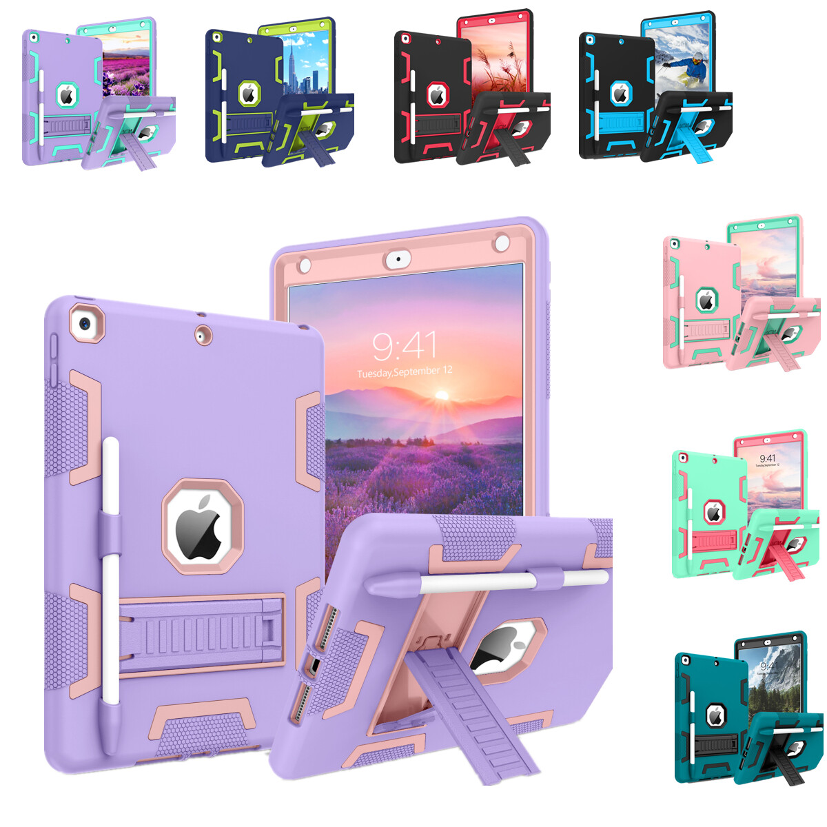 Custodia AICase Per IPad 9&ordf;/8&ordf;/7&ordf; Generazione 10.2&Prime; &ndash; Antiurto, Con Supporto E Portapenne