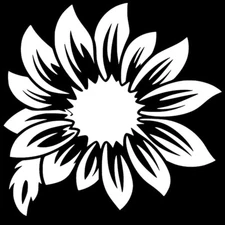 Flower Rendering Vinyl Decal Car Windows Laptop Tablet Notebook Tumbler Mug