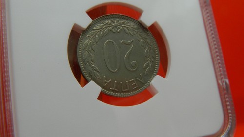 Greece, 1895, 20 Lepta, NGC: MS 62, Superb Lustre ! - Picture 7 of 10