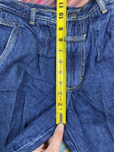 Vintage 90s Children's Silver Unicorn Blue Denim Jeans Size 12 Actual 22x25 - Picture 4 of 9