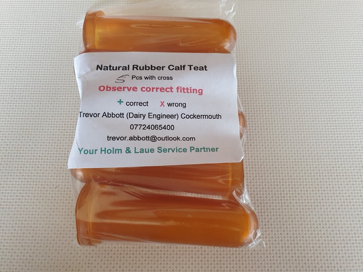 RUBBER CALF FEEDER TEATS Feeding Bucket Milking Machine Parlour - Foto 2