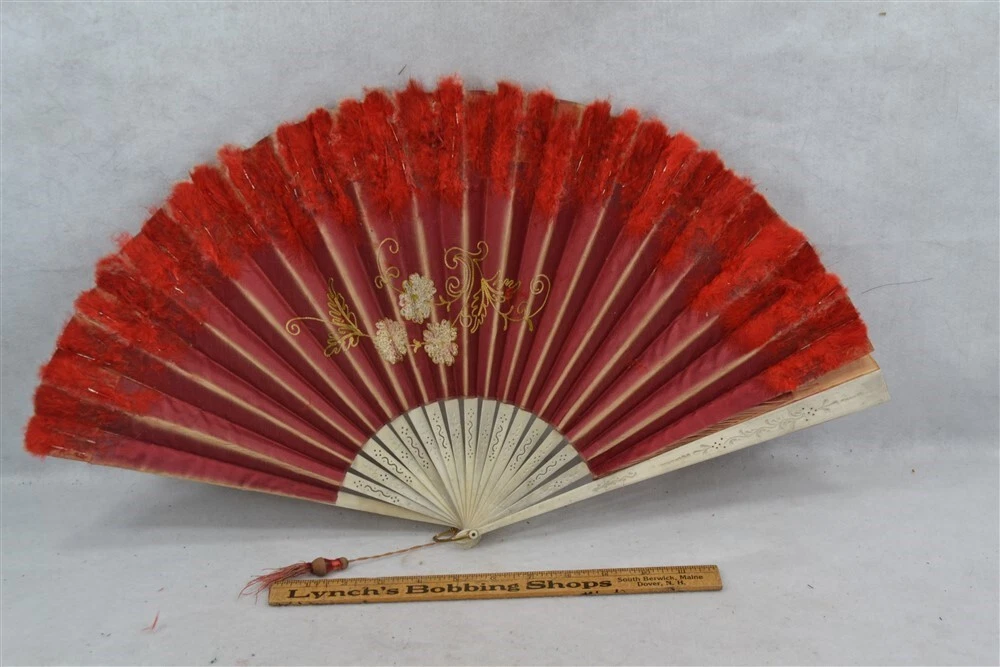 蕾丝维多利亚老式手工风扇| eBay
