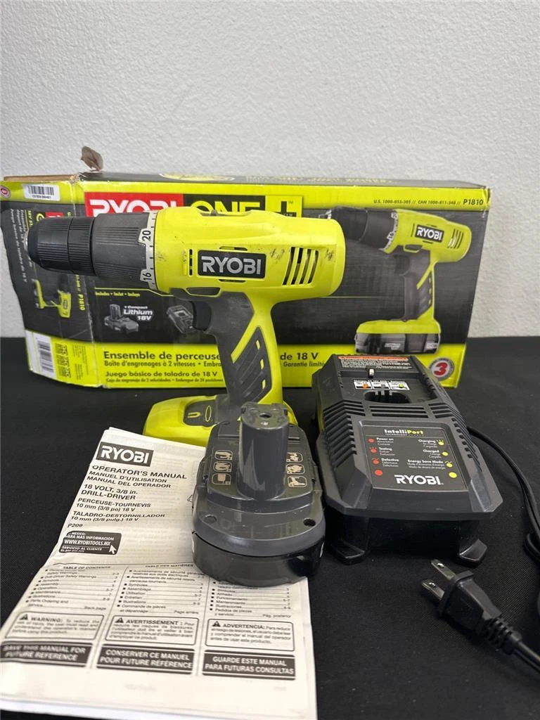Ryobi One Starter Drill Kit18V With Lithium Ion Battery and