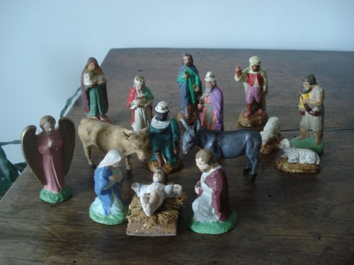 Ancien Santon De Crèche Devineau – Taille 2, Personnage Vieillard
