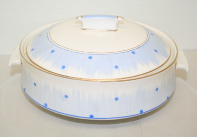 Vintage Palissy Terrine ~ blau & weiß ~ sehr guter Zustand ~ 8'' Durchmesser (DEB7)