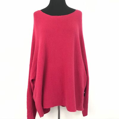 NWT Free Press Magenta Knit Dolman Sleeve Sweater Size XXL Plus Size Sweater