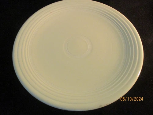 VINTAGE FIESTA  IVORY  12" ROUND  PLATTER  CHOP PLATE  IN PERFECT CONDITION