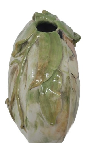 Vintage GIRAFFE Canteen Shaped Vase Signed KRUEGER Art Pottery Ceramic Painted - Picture 5 of 24