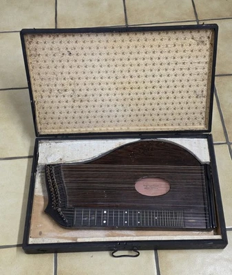 Antike Zither mit Koffer - Bild 1 von 4