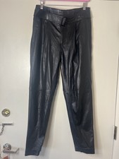 Polo Ralph Lauren Lambskin Leather Pants Belted Black 2 4 Pleated