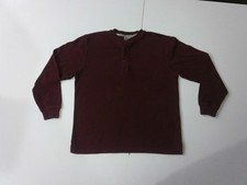 LL Bean Men's Sweater, Size Med-Reg, 100 Cotton Made in the USA, Burgandy