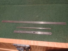 3 General Machinist 6” And 12"Stainless Blade Rule Lot of 3 USA Vintage 