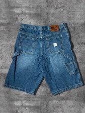VTG Polo Jeans Co Ralph Lauren Carpenter Shorts Men 18 Blue Baggy Jorts Flaw Y2K