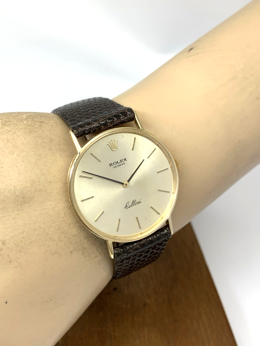 Rolex Watch 3833 Cellini 14k Gold Case Swiss Manual Wind 