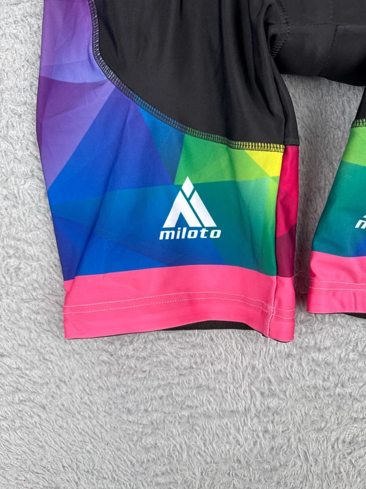 Miloto Cycling Shorts Womens 3XL XXXL Black Pink Blue Polyester Blend Padded - Image 3 of 4