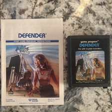 Vintage Atari Defender Game Cartridge AND Manual